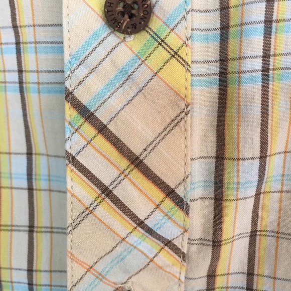 Mens Gordon Smith Large Striped Collared Short Sleeve Button Up - Picture 3 of 6